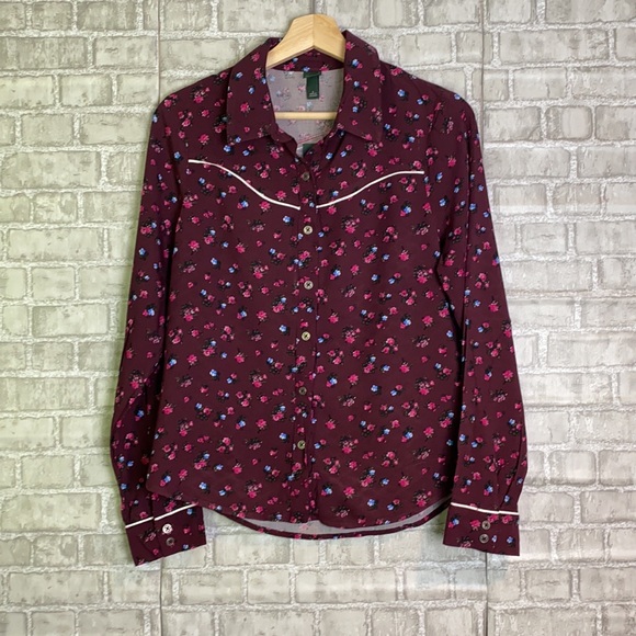 NWT Wild Fable Floral Western Shirt Size S - Picture 4 of 8